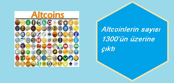 altcoin sayısı 1300'ü geçti