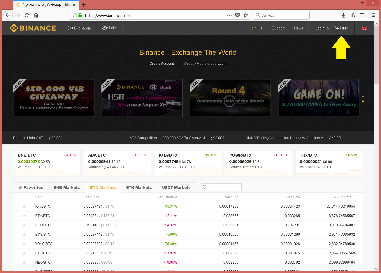 binance kayıt 1